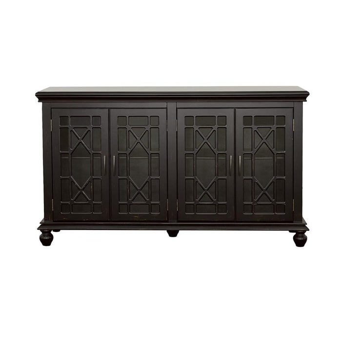 Kovu Black 4-Door Accent Cabinet - 950639 - Vega Furniture