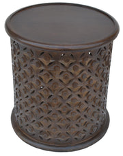 Krish Dark Brown 18-inch Round Accent Table - 936143 - Vega Furniture