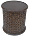 Krish Dark Brown 18-inch Round Accent Table - 936143 - Vega Furniture