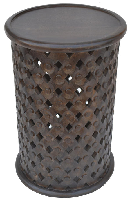 Krish Dark Brown 24-inch Round Accent Table - 936153 - Vega Furniture