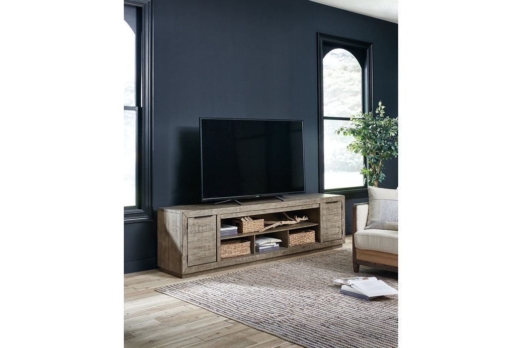 Krystanza Weathered Gray 92" TV Stand - W760-78 - Vega Furniture