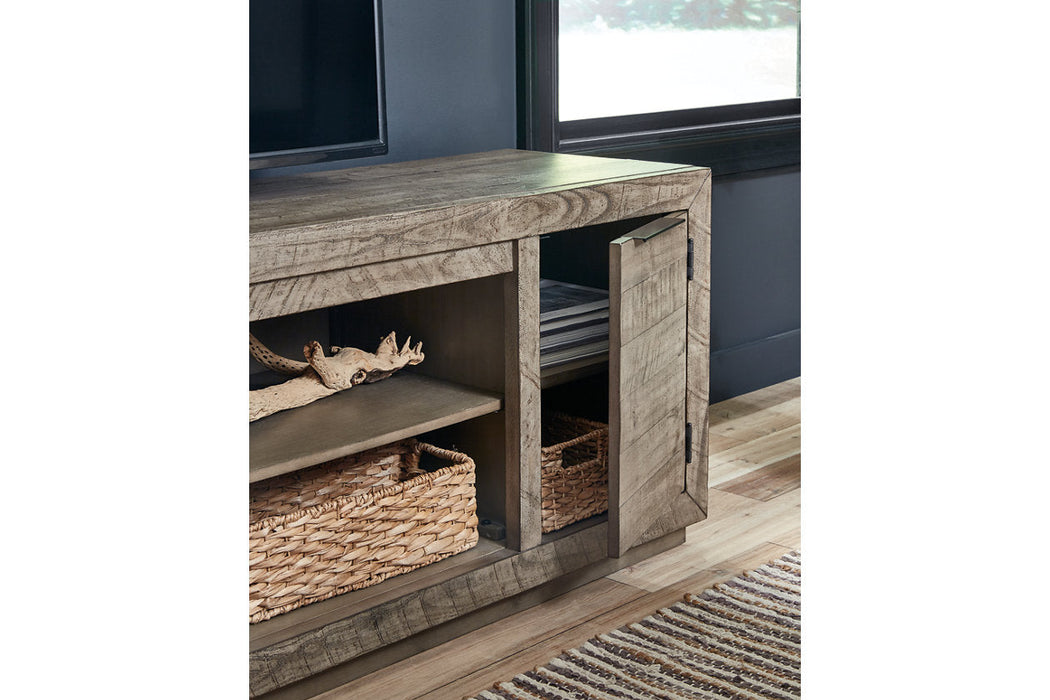 Krystanza Weathered Gray 92" TV Stand - W760-78 - Vega Furniture