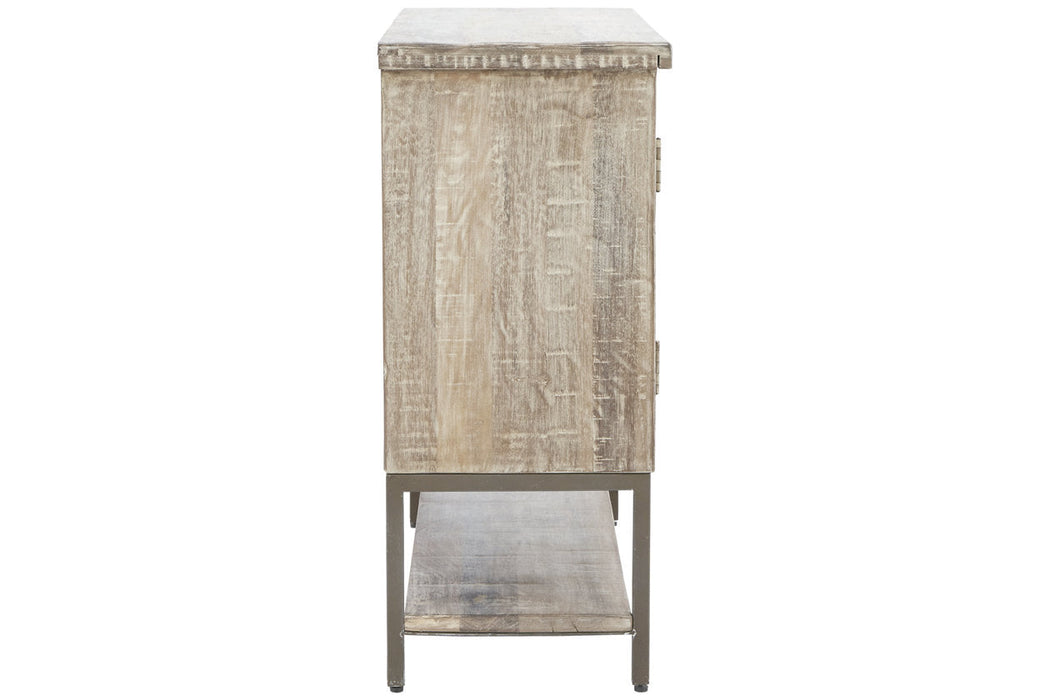 Laddford Whitewash Accent Cabinet - A4000505 - Vega Furniture