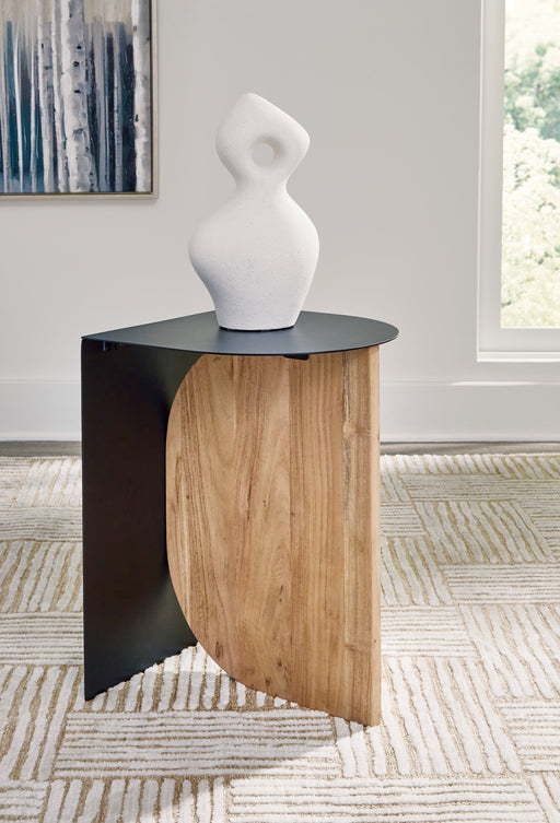Ladgate Black/Natural Accent Table - A4000628 - Vega Furniture
