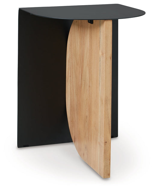 Ladgate Black/Natural Accent Table - A4000628 - Vega Furniture