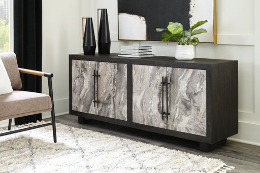 Lakenwood Black/Gray/Ivory Accent Cabinet - A4000534 - Vega Furniture
