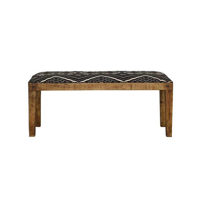 Lamont Natural/Navy Rectangular Upholstered Bench - 910177 - Vega Furniture
