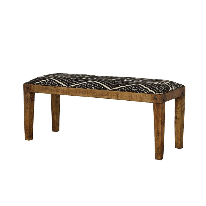 Lamont Natural/Navy Rectangular Upholstered Bench - 910177 - Vega Furniture