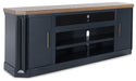 LANDOCKEN Brown/Blue 83" TV Stand - W402-68 - Vega Furniture