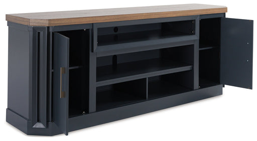 LANDOCKEN Brown/Blue 83" TV Stand - W402-68 - Vega Furniture