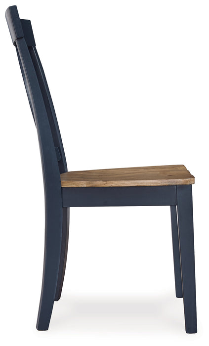 Landocken Brown/Blue Dining Chair, Set of 2 - D502-01 - Vega Furniture