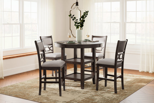 Langwest Brown Counter Height Dining Table and 4 Barstools (Set of 5) - D422-223 - Vega Furniture