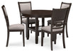 Langwest Brown Dining Table and 4 Chairs (Set of 5) - D422-225 - Vega Furniture