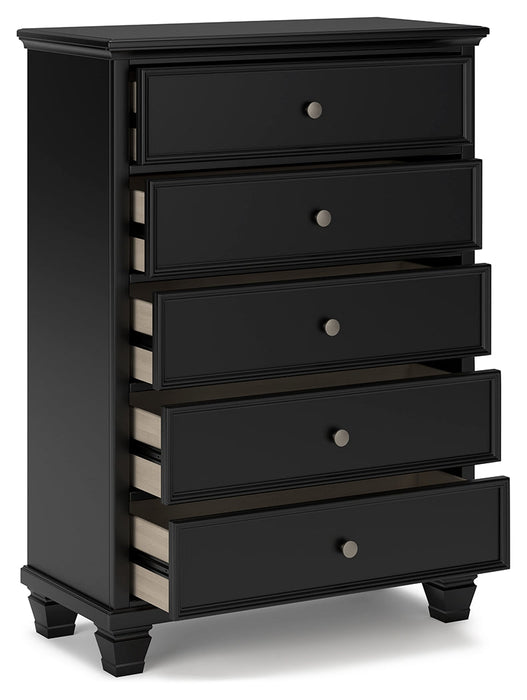 Lanolee Black Chest of Drawers - B687-46 - Vega Furniture