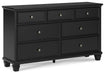 Lanolee Black Dresser - B687-31 - Vega Furniture