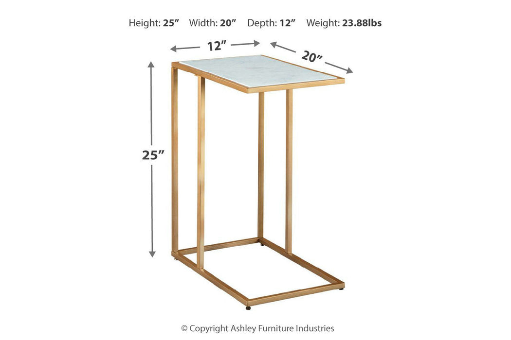 Lanport Champagne/White Accent Table - A4000236 - Vega Furniture