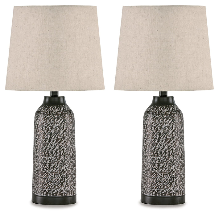 Lanson Antique Bronze Finish Table Lamp, Set of 2 - L204454 - Vega Furniture