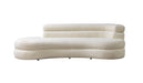 Larissa Ivory Boucle Chaise Lounge - LARISSAIV-CHAISE - Vega Furniture