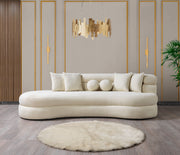 Larissa Ivory Boucle Chaise Lounge - LARISSAIV-CHAISE - Vega Furniture