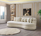 Larissa Ivory Boucle Chaise Lounge - LARISSAIV-CHAISE - Vega Furniture