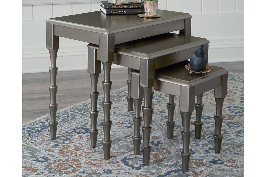 Larkendale Metallic Gray Accent Table, Set of 3 - A4000353 - Vega Furniture