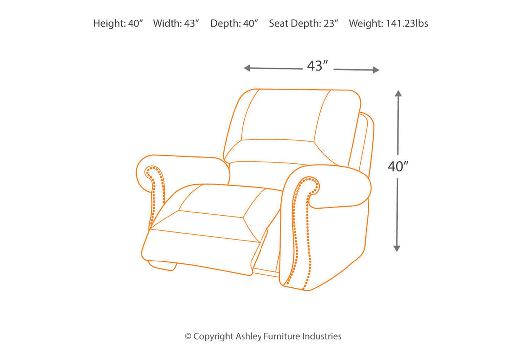 Larkinhurst Earth Recliner - 3190125 - Vega Furniture