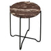 Latifa Red/Black Round Accent Table with Marble Top - 936010 - Vega Furniture