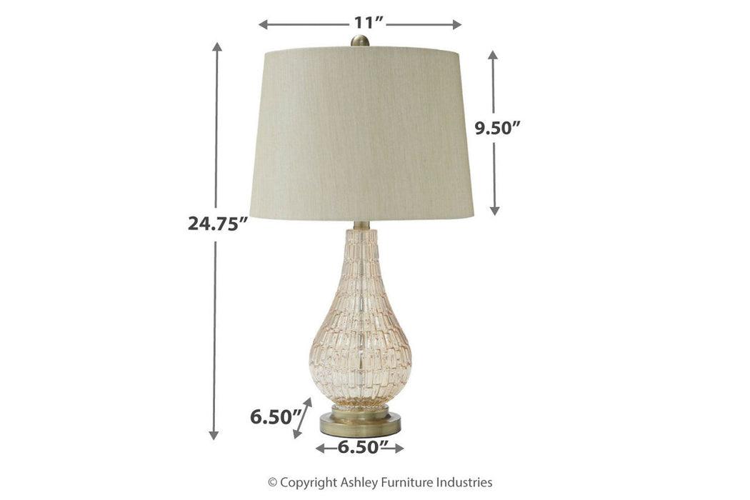 Latoya Champagne Table Lamp - L430594 - Vega Furniture