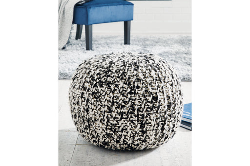 Latricia Black/White Pouf - A1000828 - Vega Furniture