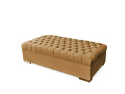 Lauren Mustard Velvet Oversized Ottoman - LAURENMUSTARD-OTT - Vega Furniture