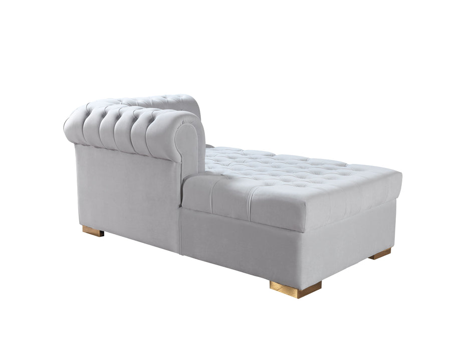 Lauren Pearl Velvet Double Chaise Sectional - LAURENPEARL-SEC - Vega Furniture