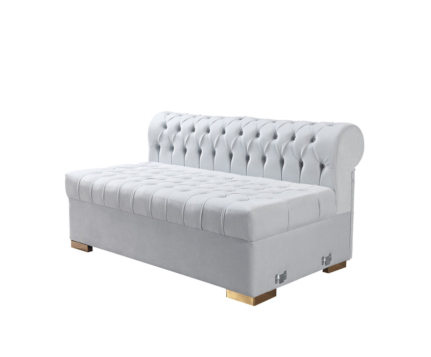 Lauren Pearl Velvet Double Chaise Sectional - LAURENPEARL-SEC - Vega Furniture