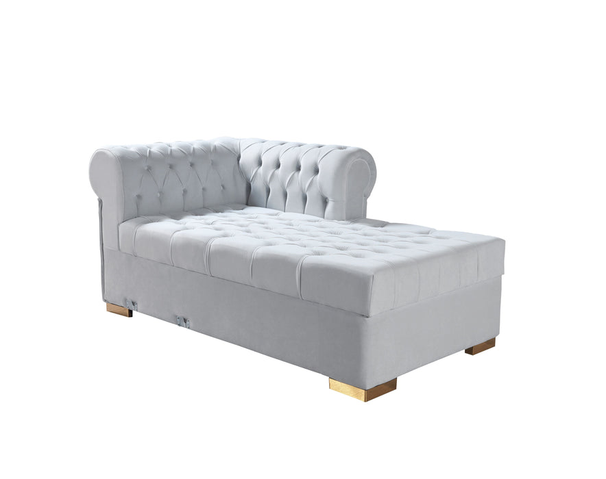 Lauren Pearl Velvet Double Chaise Sectional - LAURENPEARL-SEC - Vega Furniture