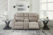 Lavenhorne Pebble Reclining Loveseat with Console - 6330794 - Vega Furniture