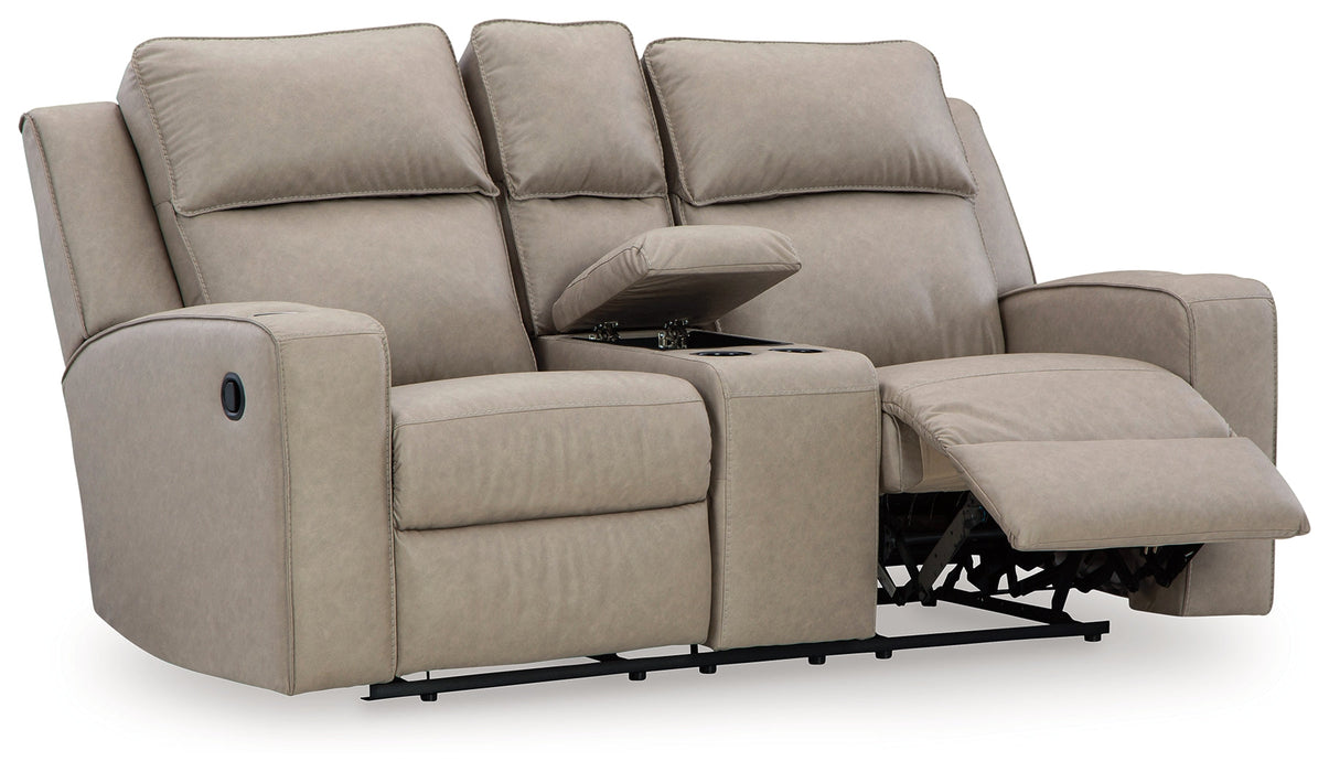 Lavenhorne Pebble Reclining Loveseat with Console - 6330794 - Vega Furniture