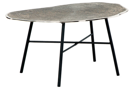 Laverford Chrome/Black Coffee Table - T836-8 - Vega Furniture