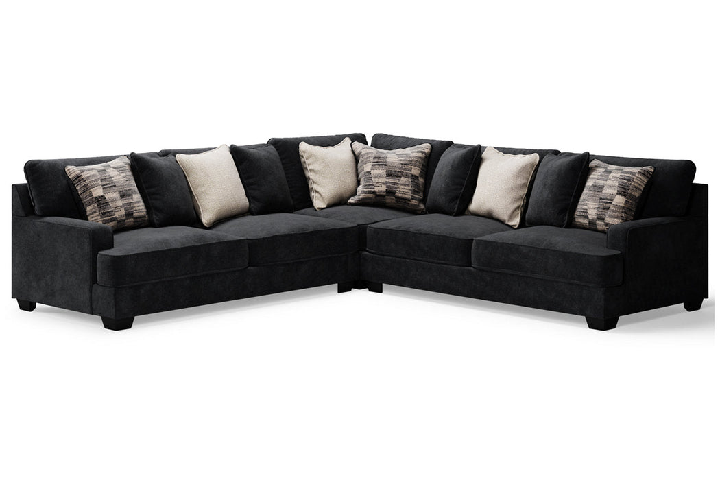 Lavernett Charcoal 3-Piece Sectional - SET | 5960366 | 5960367 | 5960377 - Vega Furniture