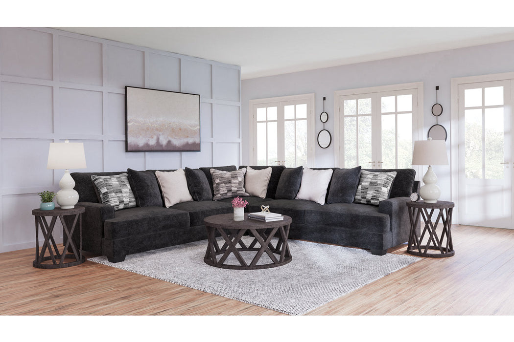 Lavernett Charcoal 3-Piece Sectional - SET | 5960366 | 5960367 | 5960377 - Vega Furniture