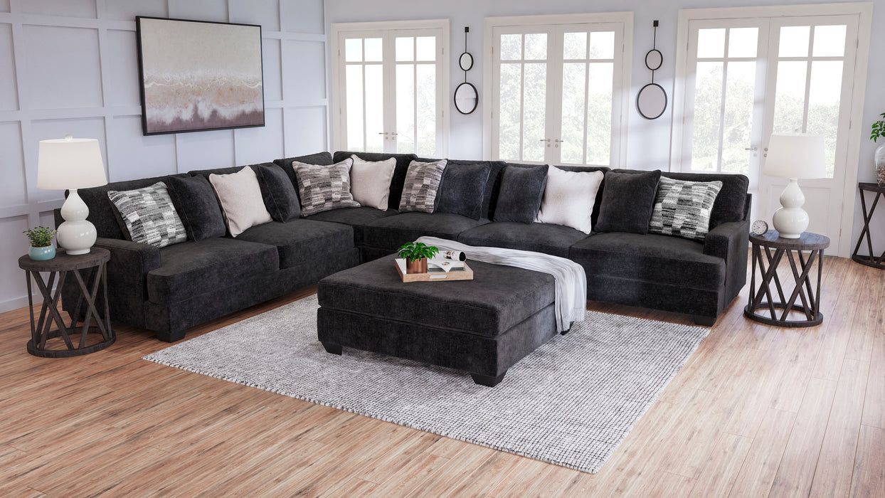 Lavernett Charcoal 4-Piece Sectional - SET | 5960366 | 5960367 | 5960377 | 5960346 - Vega Furniture