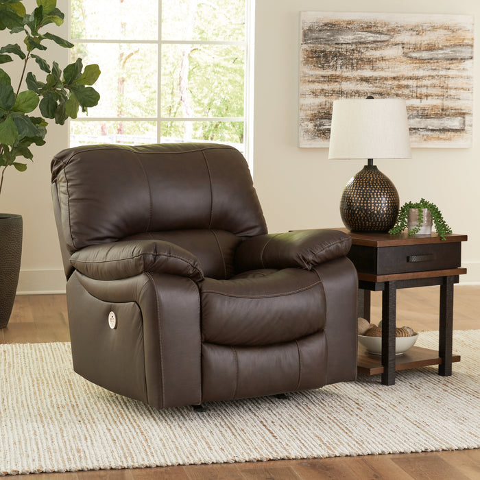 Leesworth Dark Brown Power Recliner - U4380898 - Vega Furniture