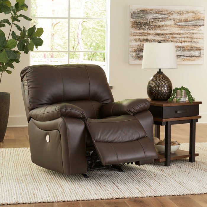 Leesworth Dark Brown Power Recliner - U4380898 - Vega Furniture