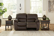 Leesworth Dark Brown Power Reclining Loveseat - U4380874 - Vega Furniture