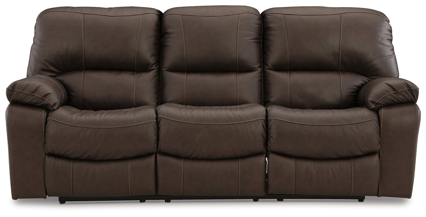 Leesworth Dark Brown Power Reclining Sofa - U4380887 - Vega Furniture