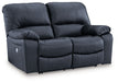 Leesworth Ocean Power Reclining Loveseat - U4380974 - Vega Furniture