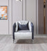 Leina Silver/Gray Velvet Chair - LEINASG-C - Vega Furniture