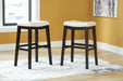 Lemante Ivory/Brown Bar Height Barstool, Set of 2 - D270-230 - Vega Furniture