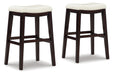 Lemante Ivory/Brown Bar Height Barstool, Set of 2 - D270-230 - Vega Furniture