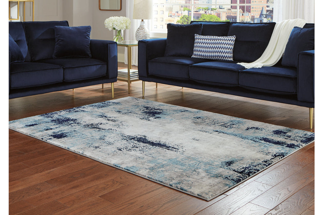 Leonelle Cream/Blue/Gray Large Rug - R404871 - Vega Furniture