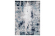 Leonelle Cream/Blue/Gray Large Rug - R404871 - Vega Furniture