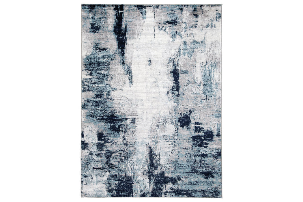 Leonelle Cream/Blue/Gray Medium Rug - R404872 - Vega Furniture